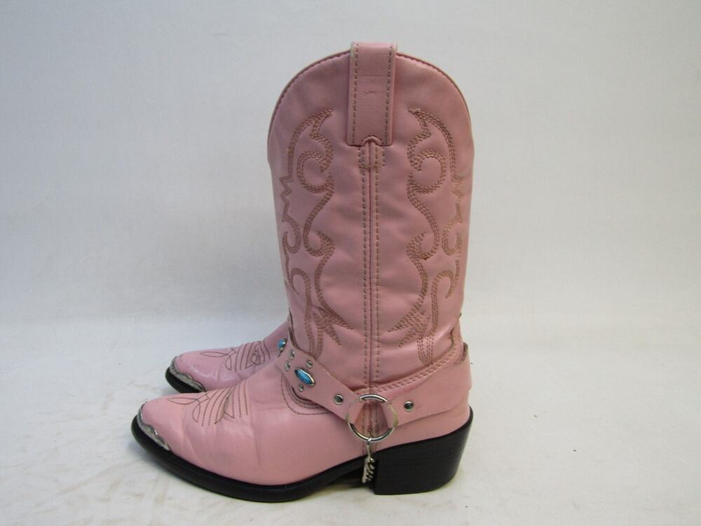 Dingo Youth Size 1 Pink Harness Cowboy Western Boots